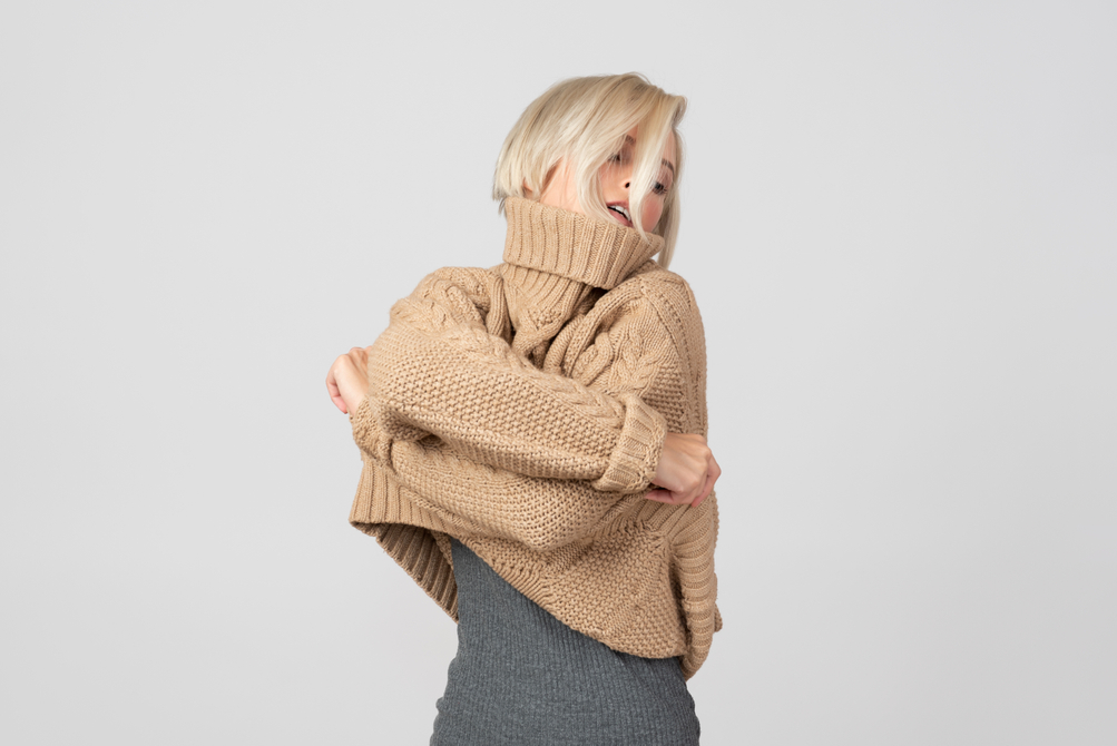 Woman with sweatshirt